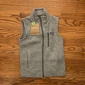 Patagonia Boys Grey Vest Size Medium, New With Tags, Never Worn